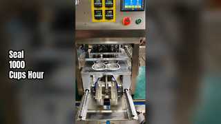 LD802 High-Efficiency Cup Sealing Machine with 1-out-4 Sealing Structure, 900–1000 Cups/Hour, and St
